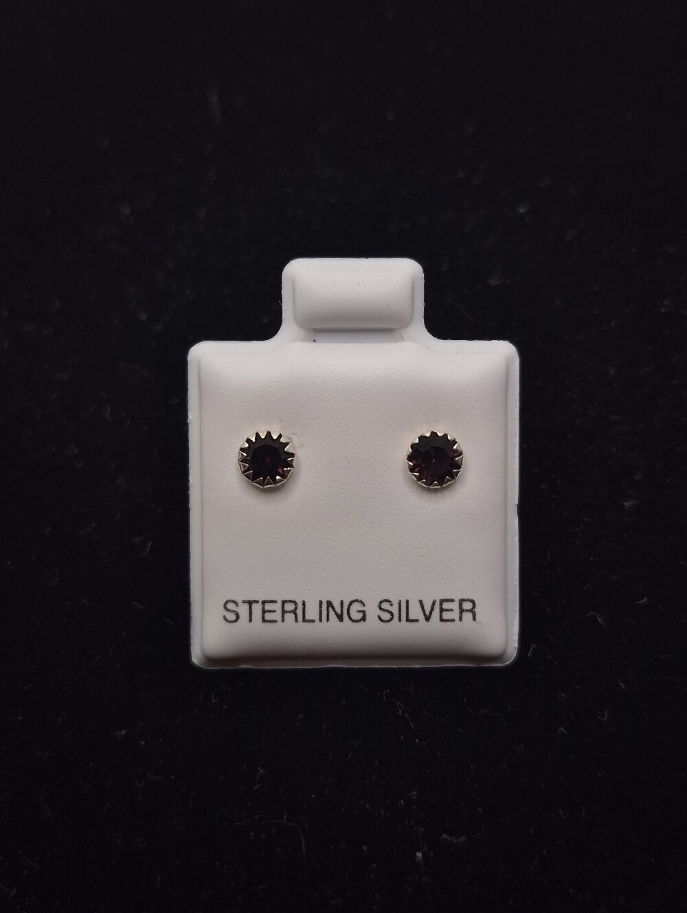 .925 Sterling Purple Stud Earrings